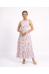 Hand Painted Rayon Halter Dress Hand Painted Rayon Halter Dress